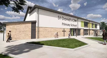 Artist's impression of new school building